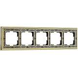 Рамка Werkel Palacio Gracia на 5 постов золото/черный WL77-Frame-05 4690389126147