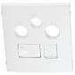 Лицевая панель Efapel Apolo 5000 розеток R-TV-SAT-RJ45/R-TV-SAT-RJ45-SC белый 50770 TBR - фото №1