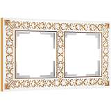 Рамка на 2 поста Werkel Antik белое золото W0021523 4690389158230