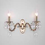 Бра Eurosvet 10102/2 античная бронза/прозрачный хрусталь Strotskis