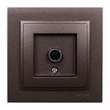 Розетка TV проходная Mono Electric Despina универсальная экран бронза 102-232305-137