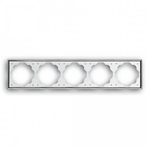 Рамка 5-постовая ABB Impuls хром 2CKA001754A4137