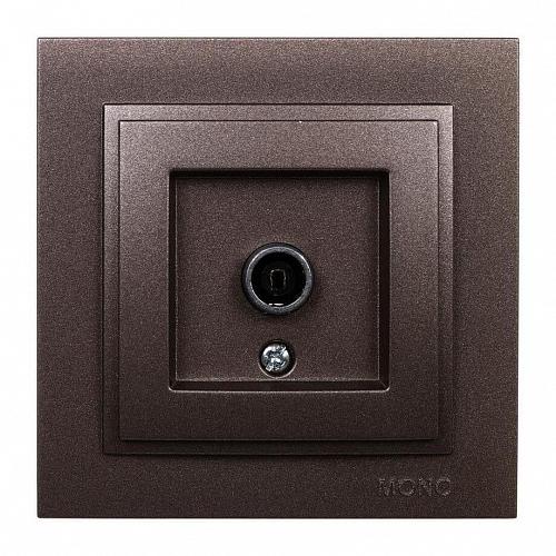 Розетка TV проходная Mono Electric Despina универсальная экран бронза 102-232305-137