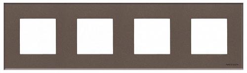 Рамка 4-постовая ABB Zenit стекло кофейное 2CLA227400N3701