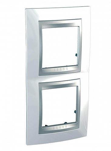 Рамка 2-постовая вертикальная Schneider Electric Unica Top MGU66.004V.092
