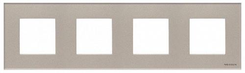 Рамка 4-постовая ABB Zenit стекло брызги шампанского 2CLA227400N3901