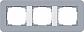 Рамка 3-постовая Gira E3 серо-голубой/белый глянцевый 0213414 - фото №1