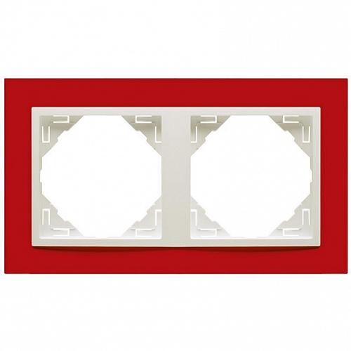 Рамка 2-постовая Efapel Logus 90 Animato красный/лед 90920 TVG