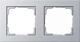 Рамка 2-постовая Gira E2 алюминий 021225