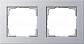 Рамка 2-постовая Gira E2 алюминий 021225 - фото №1