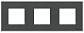 Рамка 3-постовая ABB Zenit стекло графит 2CLA227300N3801 - фото №1