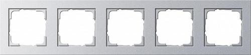 Рамка 5-постовая Gira E2 алюминий 021525