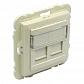 Лицевая панель Efapel Logus 90 для двух коннекторов RJ45 жемчуг 90442 SPE - фото №1