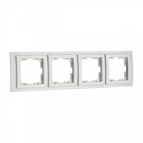 Рамка 4-постовая Mono Electric Larissa белый 103-191900-163
