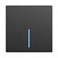Выключатель Werkel одноклавишный с подсветкой Графит рифленый WL04-SW-1G-LED 4690389146053 - фото №1