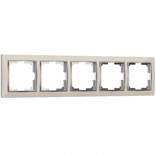 Рамка на 5 постов Werkel Snabb слоновая кость/хром W0051903 4690389161018