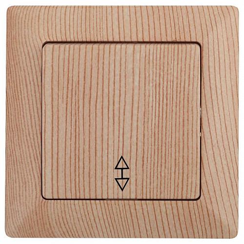 Переключатель одноклавишный ЭРА Intro Solo 10A 250V дерево 4-103-11 Б0043283