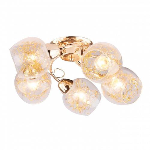 Потолочная люстра Arte Lamp Serpentina A5006PL-5GO