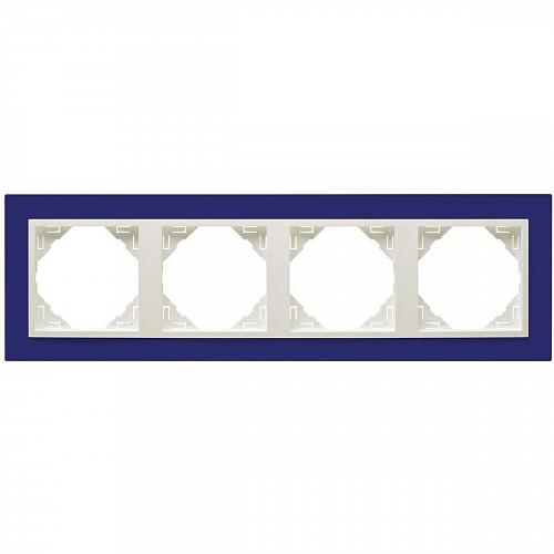 Рамка 4-постовая Efapel Logus 90 Animato синий/лед 90940 TZG