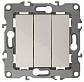 Выключатель трехклавишный ЭРА 12 10AX 250V 12-1107-02 Б0014670 - фото №1