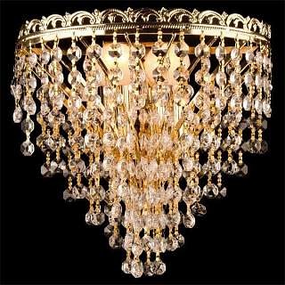 Настенные светильники с золотистой поверхностью