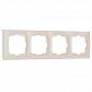 Рамка на 4 поста Werkel Snabb basic слоновая кость W0042003 4690389161438 - фото №1