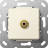 Розетка Minijack Gira System 55 кремовый глянцевый 564801