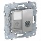 Розетка TV одиночная + RJ45 Schneider Electric Unica New NU547030 - фото №1