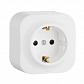 Розетка 2К+З Legrand Quteo 16A 250V с/з со шторками белая 782220 - фото №1