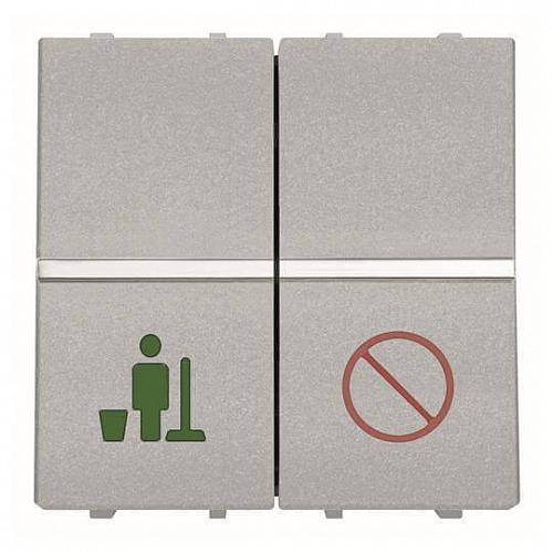 Выключатель двухклавишный ABB Zenit 16A 250V серебро 2CLA224450N1301