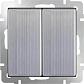 Выключатель Werkel двухклавишный глянцевый никель WL02-SW-2G 4690389045752 - фото №1