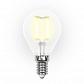 Лампа светодиодная филаментная Uniel E14 6W 3000K матовая LED-G45-6W/WW/E14/FR PLS02WH UL-00000303 - фото №1
