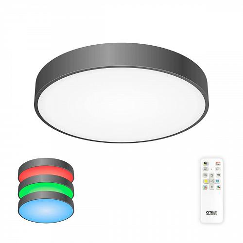 Потолочный светодиодный светильник с пультом ДУ Citilux Купер RGB Черный CL72470G1