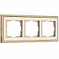 Рамка на 3 поста Werkel Palacio Gracia золото/белый W0031429 4690389159404 - фото №1
