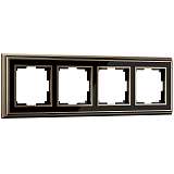 Рамка Werkel Palacio на 4 поста бронза/черный WL17-Frame-04 4690389103711