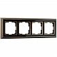 Рамка Werkel Palacio на 4 поста бронза/черный WL17-Frame-04 4690389103711 - фото №1