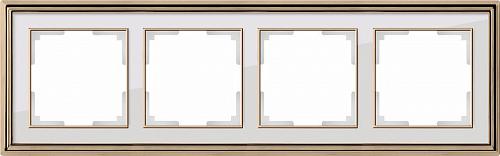 Рамка Werkel Palacio на 4 поста золото/белый WL17-Frame-04 4690389103728