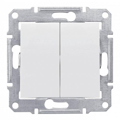 Переключатель двухклавишный Schneider Electric Sedna 10A 250V SDN0600121
