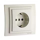 Розетка 2К+З Mono Electric Despina/ Larissa 16A 250V винтовое подключение слоновая кость 500-000121-117