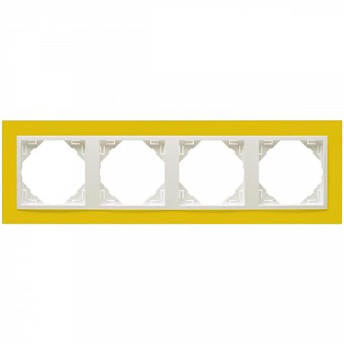 Рамка 4-постовая Efapel Logus 90 Animato желтый/лед 90940 TRG