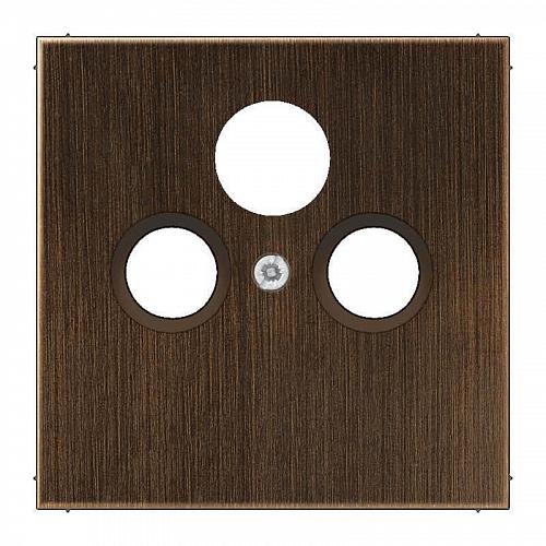 Накладка TV-SAT-FM розетки Jung LS 990 латунь antik ME2990SATAT