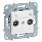 Розетка TV-FM одиночная Schneider Electric Unica MGU5.451.18ZD - фото №1