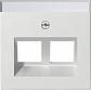 Лицевая панель Gira System 55 розетки информационной чисто-белый глянцевый 264003 - фото №1