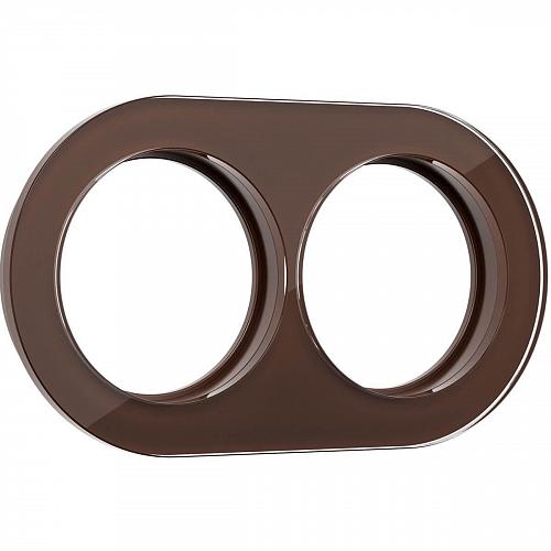 Рамка Werkel Favorit Runda на 2 поста коричневый WL21-frame-02 4690389141966