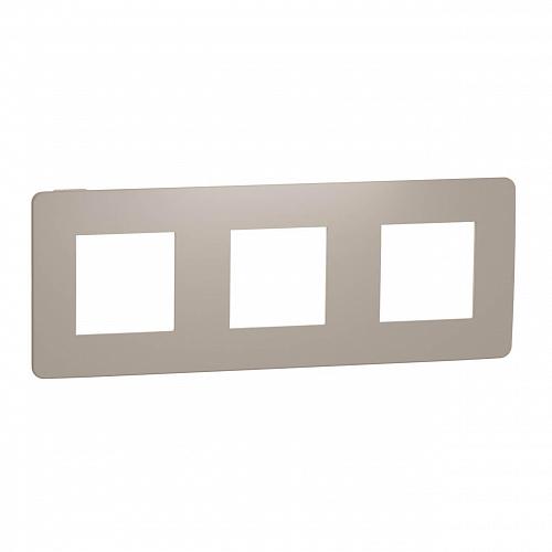 Рамка 3-постовая Schneider Electric Unica New NU280627