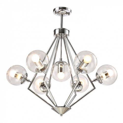 Подвесная люстра Crystal Lux Fabricio Fabricio SP7 Chrome/Transparente