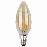 Лампа светодиодная филаментная ЭРА E14 5W 2700K золотая F-LED B35-5W-827-E14 gold Б0027939