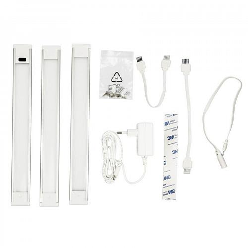 Мебельный светодиодный светильник Uniel ULM-F44-3X3W/4500K/Dim Sensor IP20 Silver UL-00008279