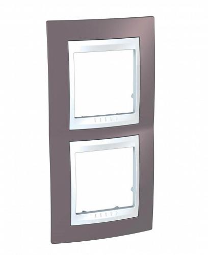 Рамка 2-постовая вертикальная Schneider Electric Unica Хамелеон MGU6.004V.876