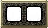 Рамка 2-постовая Gira ClassiX Art бронза/черный 0212662